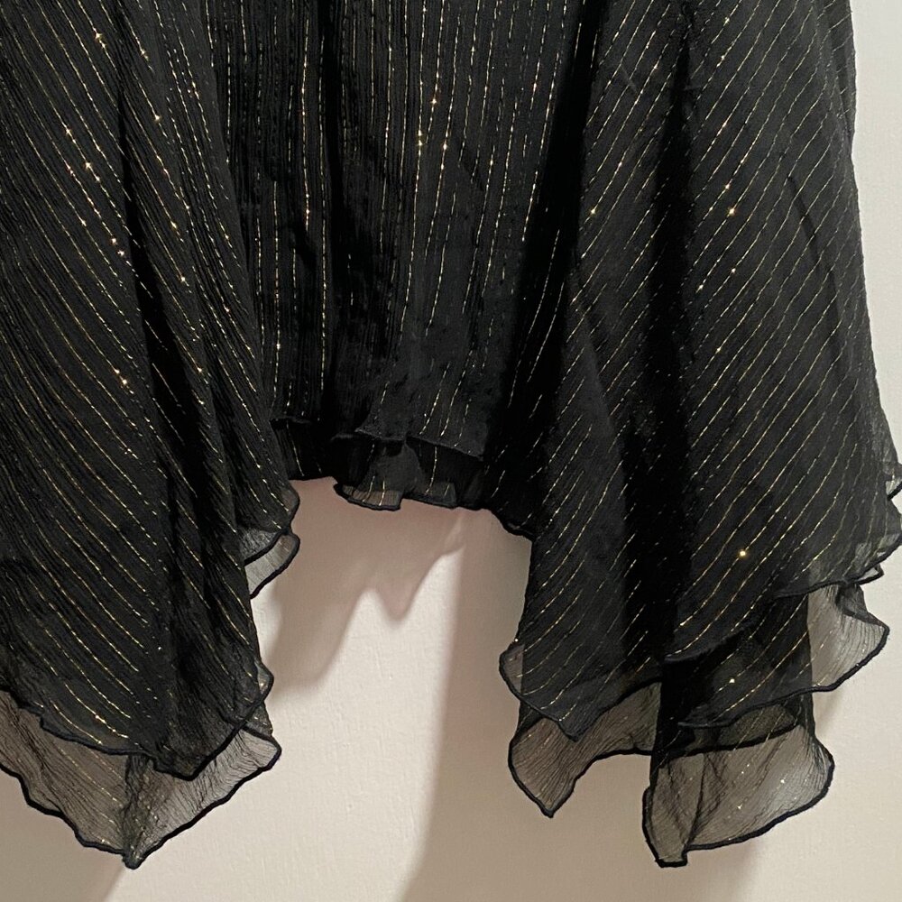 (4) Express Whimsigoth Fairy Grunge Witch Boho Silk Asymmetric Mini Skirt 6 - Picture 3 of 8
